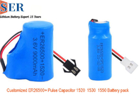 3.6v lithium battery ER26500 with 1550 pulse capacitor ER26500+HPC1550 custom lithium battery pack for internet of thing