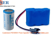ER26500+SPC1530 HLC1550A HPC1550 customized Li-SOCL2 battery pack with Hybrid Pulse Capacitor for IOT product