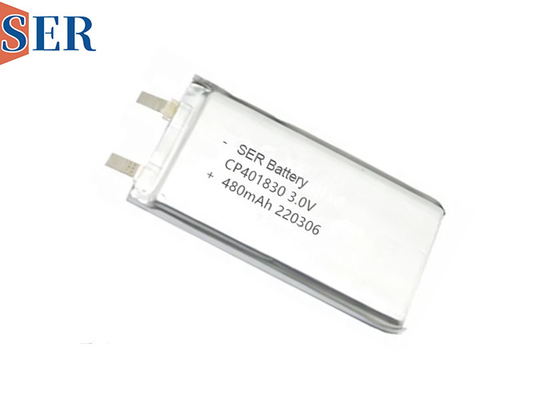 Non Rechargeable Soft Pack Li Mno2 Battery CP401830 3.0V 400mah For Urinal Sensor