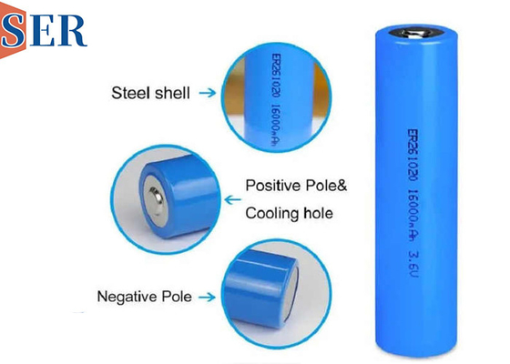 ER261020M Double CC Li SOCL2 Battery Large Discharge Current High Capacity 3.6V 13000mAh