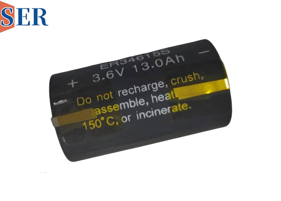 CC Size 3.6V ER34615S Li SOCl2 Battery 13000mAh Ranging From -55 To 165°C