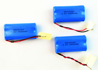 Customized Li SOCL2 Battery 4400mAh 3.6V/7.2V AA Size ER14505M-2P 1S2P CE Approval