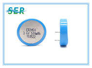 GPS Tracker ER2450 Li SOCL2 Battery , 500mAh 3.6V Lithium Button Cell Deep Circle
