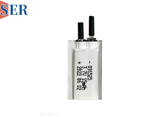 Customize 3.7V ultra thin pouch cell 091525 rechargeable lithium polymer battery for wearable devices