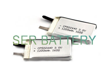 CP502440 Flat Lithium Polymer Battery , 3.0V Lithium Ion Flat Cell Shape Customized