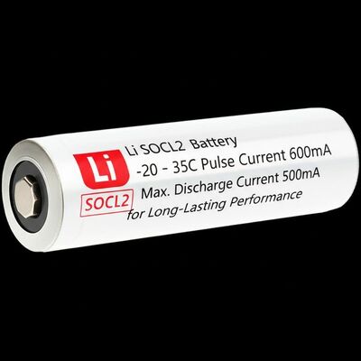Li SOCL2 Battery -20-35C Pulse Current 600mA and Max. Discharge Current 500mA for Long-Lasting Performance
