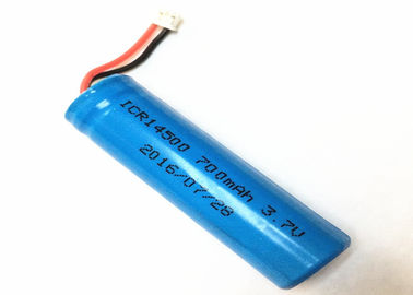 750mAh 3.7 Volt Lithium Ion Battery 14500 Pointed Li - Ion Cell For Electric Toy