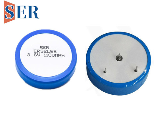 ER32L65 3.6V 1/10D Button Cell Battery Buckle Type 1000mAh