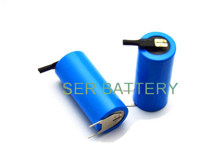 Size 2/3 A Dry Cell Lithium Battery ER17335M 3.6V High Power With Solder Pins