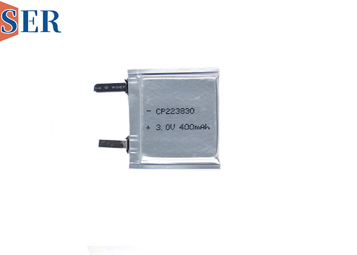 Custom Non-rechargeable Pouch Cell LiMnO2 Battery CP223830 3.0V 400mAh for wearable device
