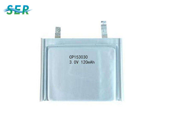 3V 170mAh Ultra Thin Lithium MNO2 Battery Square Shape For IC Card CP153030