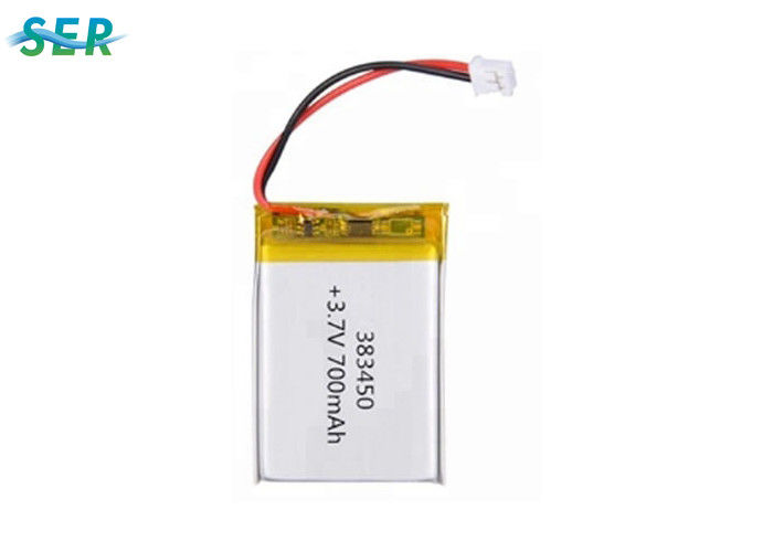383450 High Voltage Lithium Polymer Batteries , 600mAh Rechargeable Lipo Battery For GPS Phone