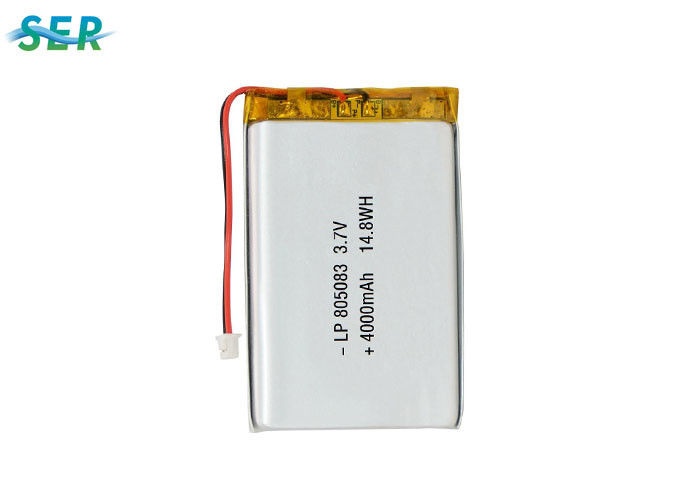 Flat Rechargeable Lithium Ion Polymer Battery Pack 3.7 V 4000mAh For Medical Equipmen