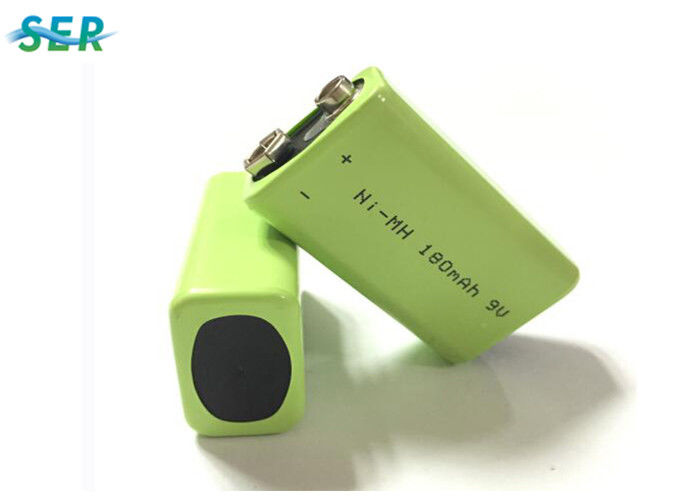 Nimh 9V Lithium Battery , 180mAh Lithium Ion Rechargeable Battery For Smoke Detector
