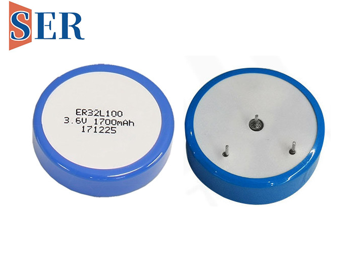 ER32L100 Button Cell High Temperature Wafer Type ER32100T 1/6 D Primary Lithium Thionyl Chloride Battery