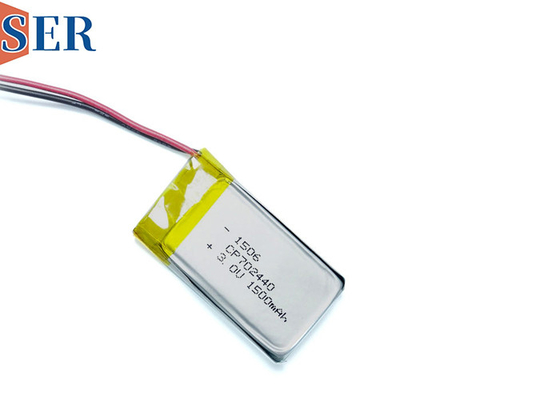 CP702440 3V 1500mah Li-MNO2 Ultra Thin Battery Soft Pack Lithium Manganese Battery With Wires Connector