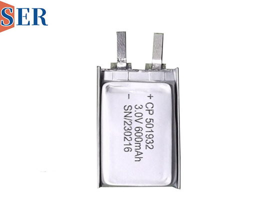 Customize Lithium Manganese Battery CP501932 3v 600mAh Primary Lithium Soft Pack Battery