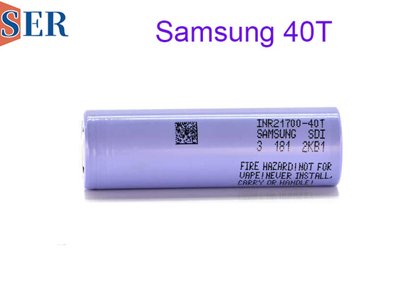 High Drain Type INR21700 40T Samsung Li Ion Battery 3.6V Cylindrical Rechargeable Battery For Power Tools