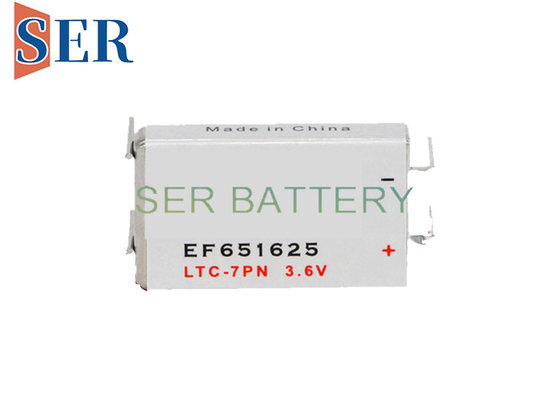 EF651625 3.6Volt LISOCL2 Prismatic Battery LTC-3PN With Pins Terminals