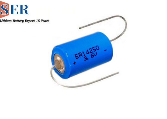 Safety 3.6V lithium primary battery 1/2AA size 600mah ER14250S 3.6 Volt High Temperature 150 Lisocl2 battery long life